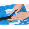 Dahle 10691 Plancha de Corte A3 30x45cm - 5 Capas con Nucleo Resistente al Corte - Lineas de Orientacion - Color Azul