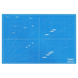 Dahle 10693 Plancha de Corte A1 60x90cm - 5 Capas con Nucleo Resistente al Corte - Lineas de Orientacion - Color Azul