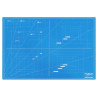 Dahle 10693 Plancha de Corte A1 60x90cm - 5 Capas con Nucleo Resistente al Corte - Lineas de Orientacion - Color Azul