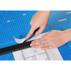 Dahle 10693 Plancha de Corte A1 60x90cm - 5 Capas con Nucleo Resistente al Corte - Lineas de Orientacion - Color Azul