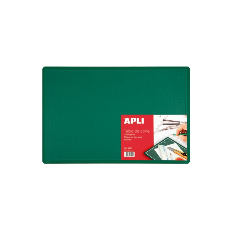 Apli Plancha de Corte A3 PVC 450x300x2mm - Base Antideslizante - Formula Auto Cicatrizante - Impresion de Cuadricula y Angulos