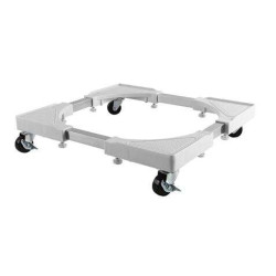 Soporte/Base Ajustable con Ruedas para Nevera y Lavadoras - Color Blanco Cromad