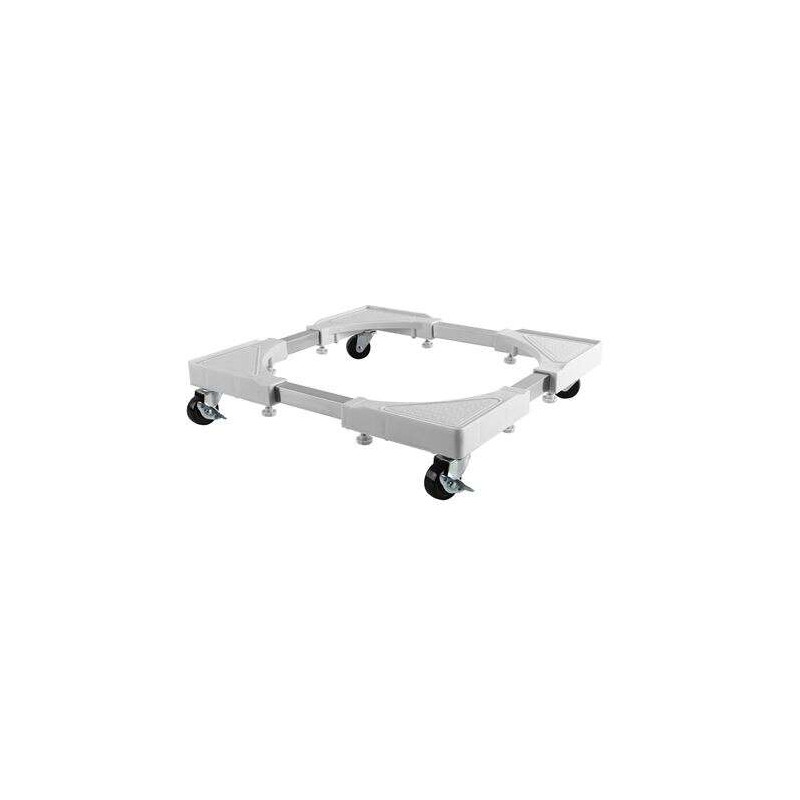 Soporte/Base Ajustable con Ruedas para Nevera y Lavadoras - Color Blanco Cromad