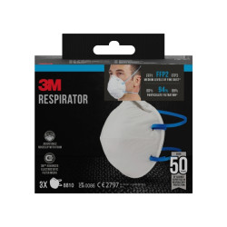Pack de 3 Mascarillas para Particulas FFP2 - Desechable - Sin Valvula - para Niveles Medios de Particulas - Color Blanco 3M