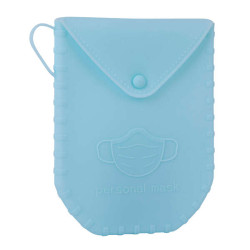 Expositor de Porta Mascarillas de Silicona - 140x110x1.5 mm - Textura Suave - 18 Fundas de Diferentes Colores - Cierre de Boton