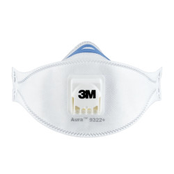 Aura Comfort Cool Flow Pack de 2 Mascarillas para Particulas FFP2 - Desechable - con Valvula - para Niveles Medios de