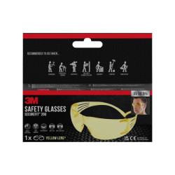 Securefit Gafas de Seguridad - Lentes Amarillas - Mejor Contraste en Poca Luz - Antivaho - Antirrayaduras - Protección UV