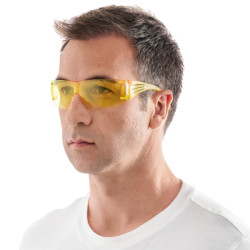 Securefit Gafas de Seguridad - Lentes Amarillas - Mejor Contraste en Poca Luz - Antivaho - Antirrayaduras - Protección UV