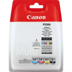 CLI581 Pack de 4 Cartuchos de Tinta CANON Original - 2103C004/2103C007