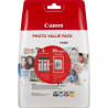 CLI581 Pack de 4 Cartuchos de Tinta CANON Original - 50 Hojas de Papel Fotografico - 2106C005/2106C006