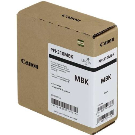 PFI310 Negro Mate Cartucho de Tinta CANON Original - 2358C001/PFI-310MBK