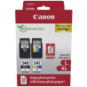 PG540L Negro + CL541XL Color Pack de 2 Cartuchos de Tinta CANON Original - 50 Hojas de Papel Fotografico