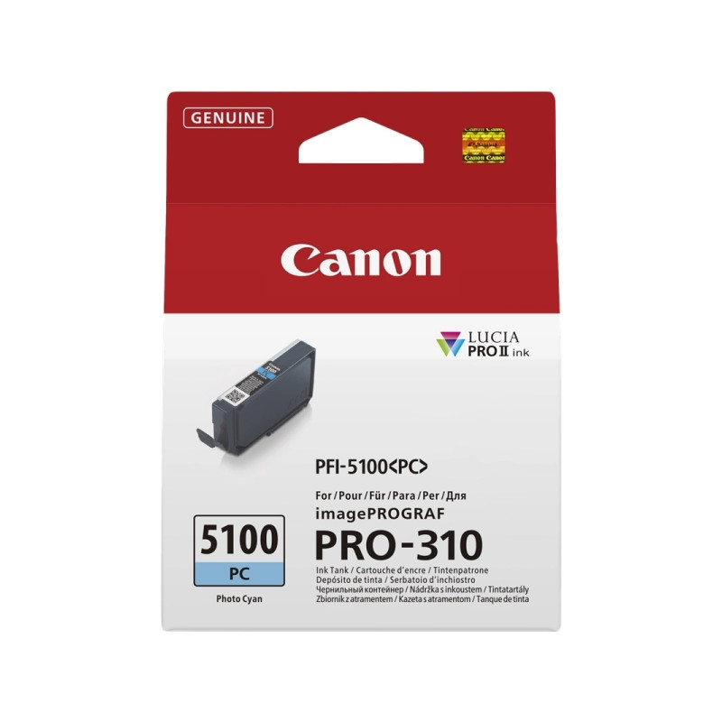 PFI5100 Cyan Photo Cartucho de Tinta CANON Original - 6956C001/PFI-5100PC