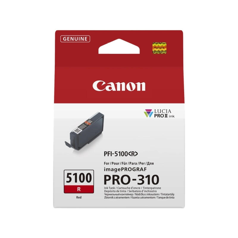 PFI5100 Rojo Cartucho de Tinta CANON Original - 6958C001/PFI-5100R