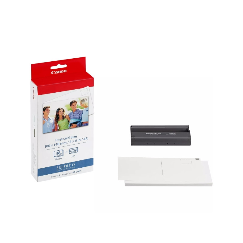 KP-36IP Pack de Tinta Original y 36 Hojas Papel Fotografico, 100x148 mm CANON - 7737A001