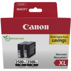 PGI-2500XL Multipack de 2 Cartuchos de Tinta Originales Negro CANON - 9254B011