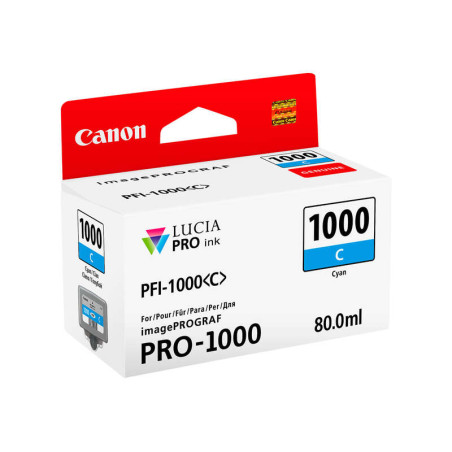 PFI1000 Cyan Cartucho de Tinta CANON Original - 0547C001/PFI-1000C