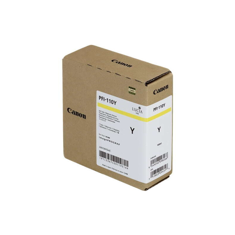 PFI110 Amarillo Cartucho de Tinta CANON Original - 2367C001/PFI-110Y