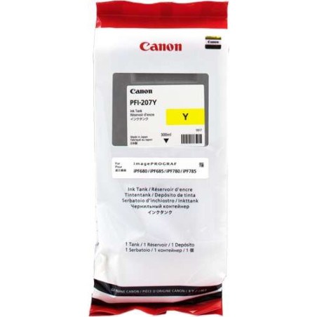PFI207 Amarillo Cartucho de Tinta CANON Original - 8792B001/PFI-207Y