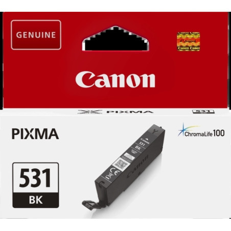 CLI531 Negro Cartucho de Tinta CANON Original - 6118C001/CLI531BK