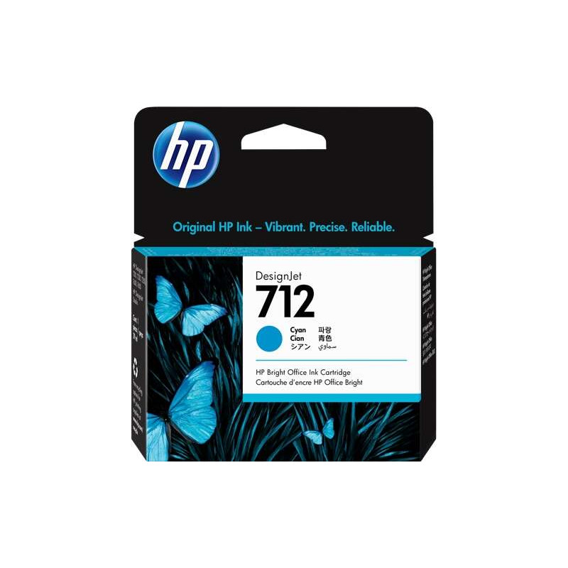 HP 712 Tinta 3ED67A Cartucho de Tinta Cian Original