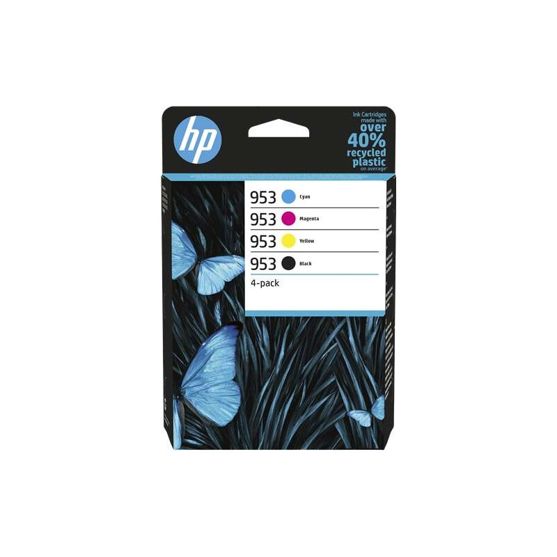 HP 953 Pack 4 es Tinta 6ZC69AE Cartucho de Tinta 4 Colores Original