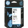 HP 305 + Pack 2 es Tinta 6ZD17AE Cartucho de Tinta Negro Y Tricolor Original
