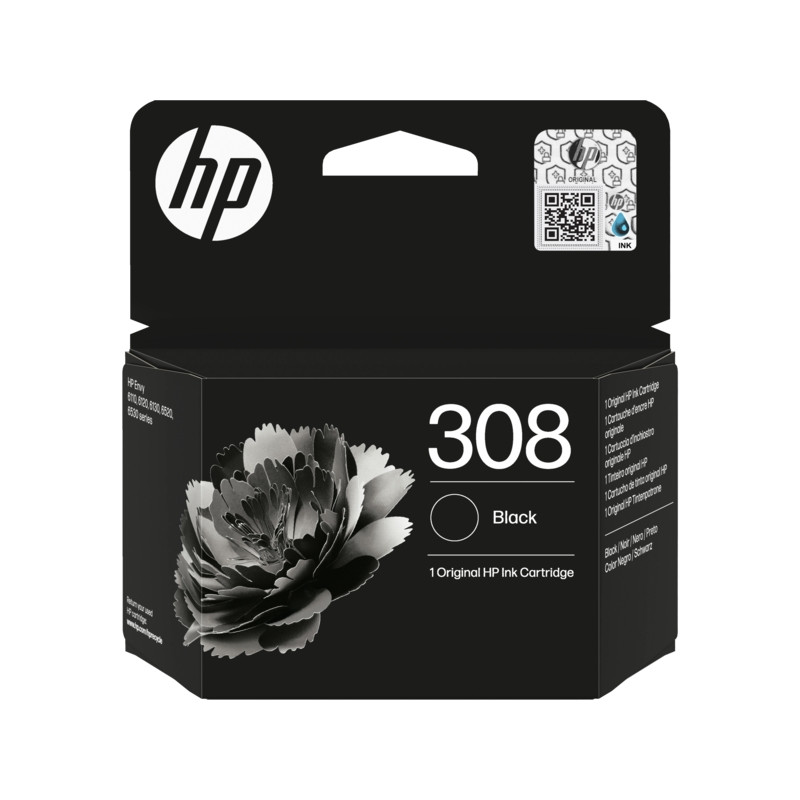 HP 308 Tinta 7FP21UE Cartucho de Tinta Negro Original