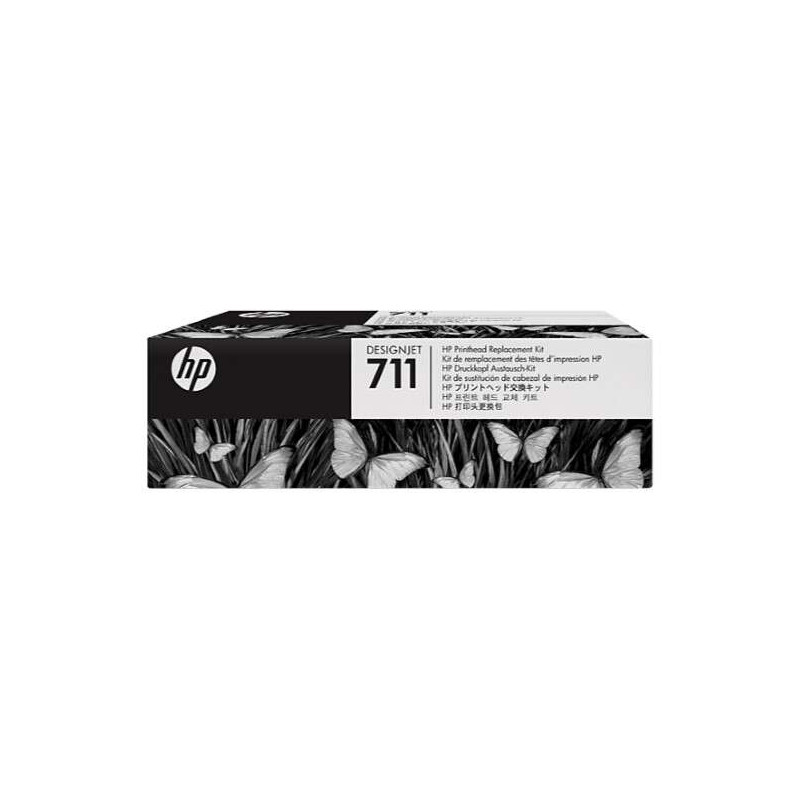 711 Cabezal de Impresion Original + Pack de 4 Cartuchos de Tinta HP - C1Q10A