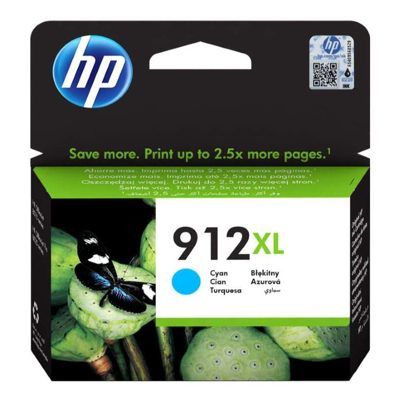 HP 912XL Tinta 3YL81AE Cartucho de Tinta Cian Original