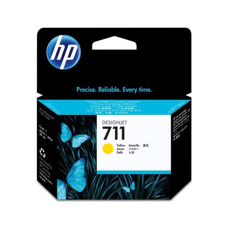 HP 711 Tinta CZ132A Cartucho de Tinta Amarillo Original