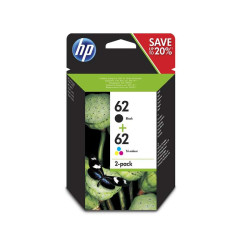 HP 62 + Pack 2 es Tinta N9J71AE Cartucho de Tinta Negro Y Tricolor Original