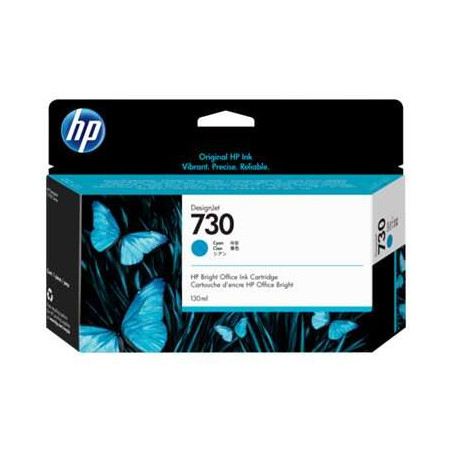 HP 730 Tinta P2V62A Cartucho de Tinta Cian Original