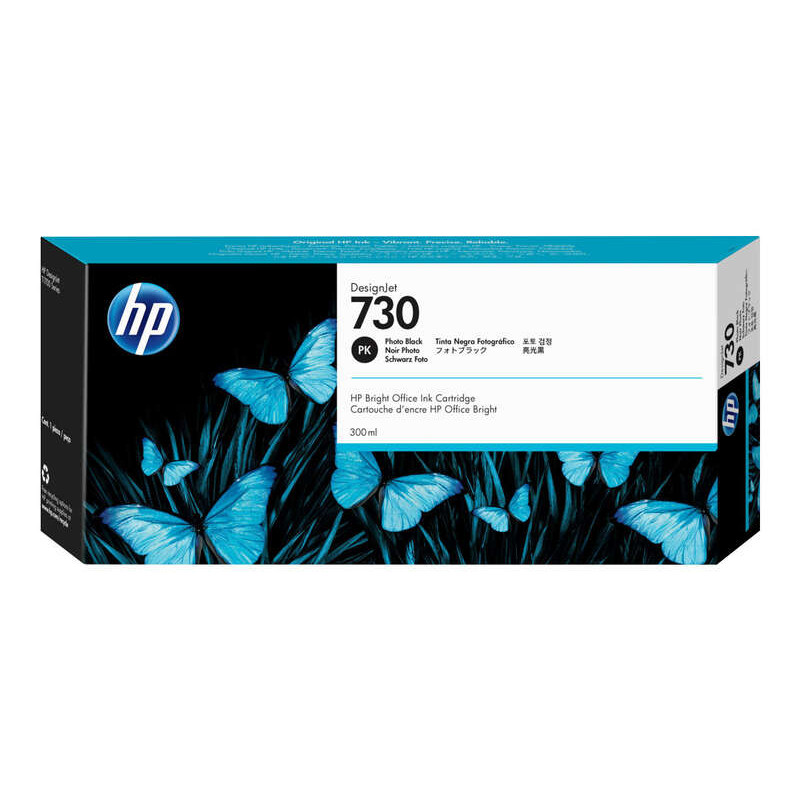 HP 730 Tinta P2V73A Cartucho de Tinta Negro Photo Original