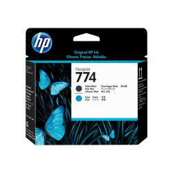 774 Cabezal de Impresion HP Original - Negro Mate, Cyan - P2W01A