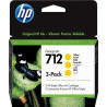 HP 712 Pack 3 es Tinta 3ED79A Cartucho de Tinta Amarillo Original