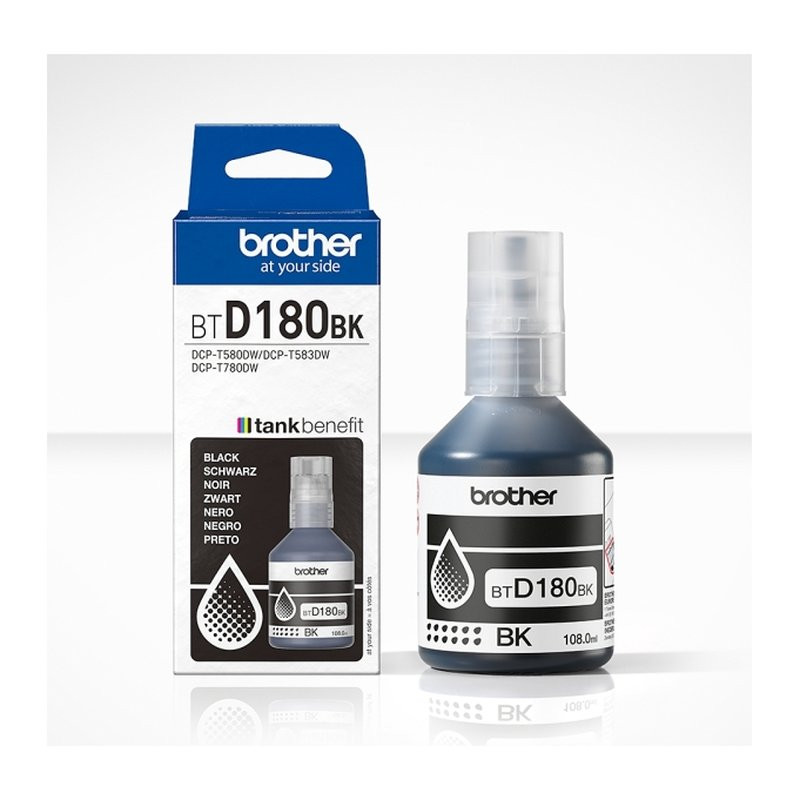 Botella de Tinta Brother BTD180BK Negro Original