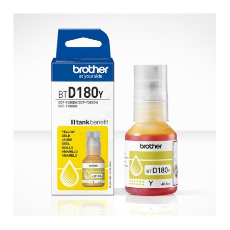 Botella de Tinta Brother BTD180Y Amarillo Original
