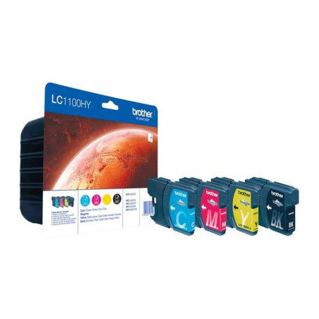 Cartucho de Tinta Brother LC1100XL Pack 4 es/LC1100HYVALBP 4 Colores Original