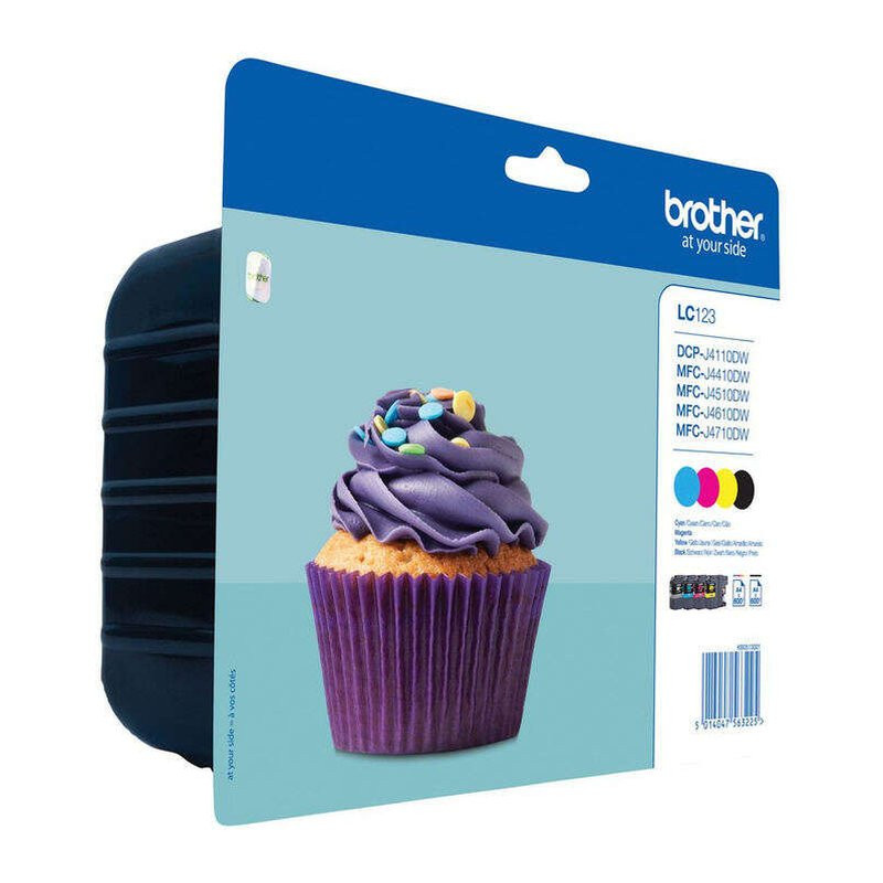 Cartucho de Tinta Brother LC123 Pack 4 es/LC123VALBP 4 Colores Original