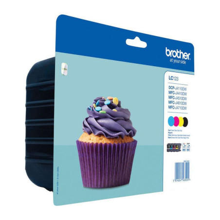 Cartucho de Tinta Brother LC123 Pack 4 es/LC123VALBP 4 Colores Original