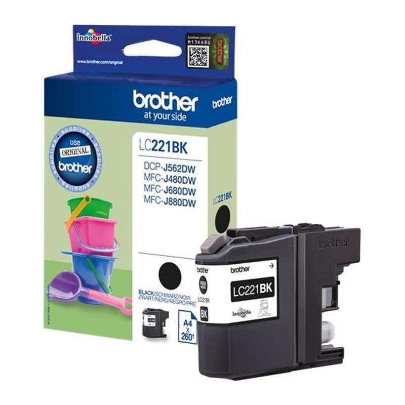 Cartucho de Tinta Brother LC221/LC221BKBP Negro Original
