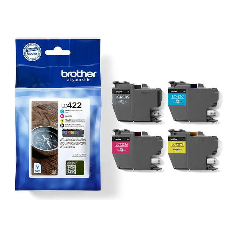 Cartucho de Tinta Brother LC422 Pack 4 es/LC422VAL 4 Colores Original