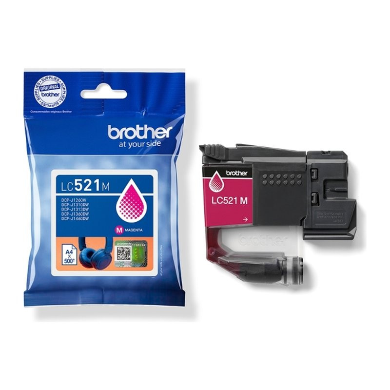 Cartucho de Tinta Brother LC521/LC521M Magenta Original