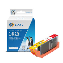 Cartucho de tinta Canon G&G CLI551XL Gris Compatible - 2,37€