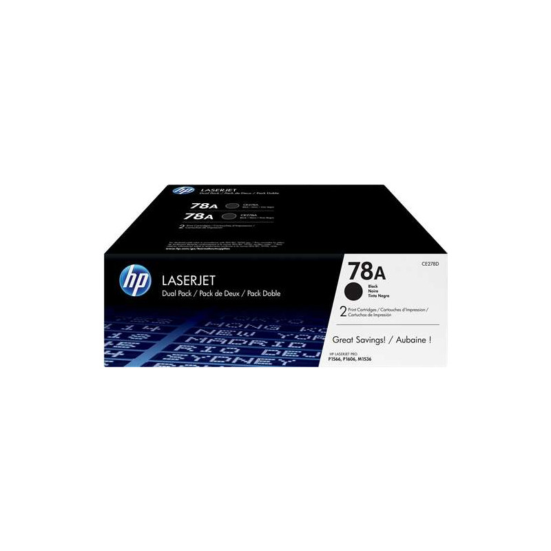 Tóner HP CE278A Pack de 2 Cartuchos de Toner es - 199,00€