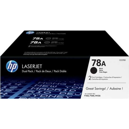 Tóner HP CE278A Pack de 2 Cartuchos de Toner es - 199,00€