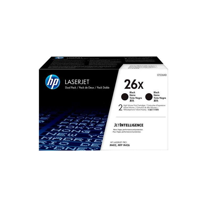 Tóner HP CF226X Pack de 2 Cartuchos de Toner es - 498,71€