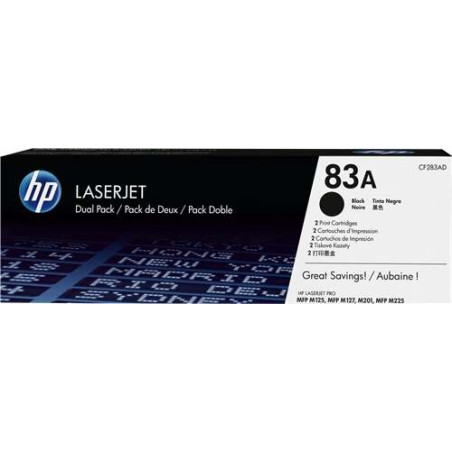 Tóner HP CF283A Pack de 2 Cartuchos de Toner es - 162,31€