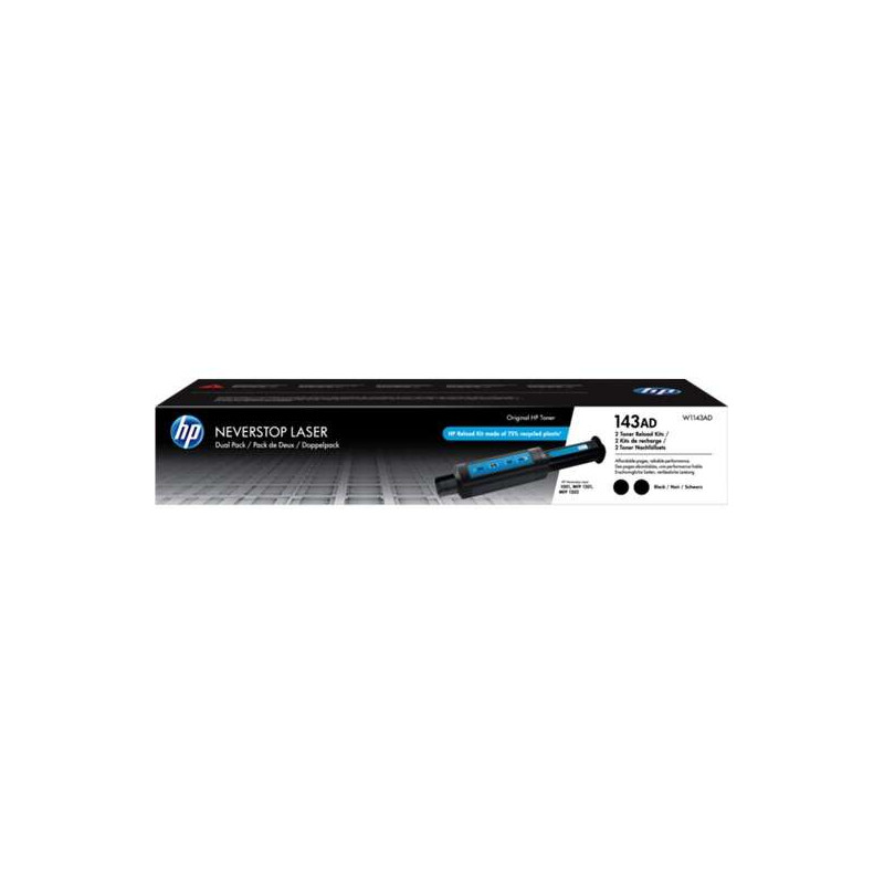 Tóner HP W1143A Pack de 2 Kits de Recarga de Toner es 